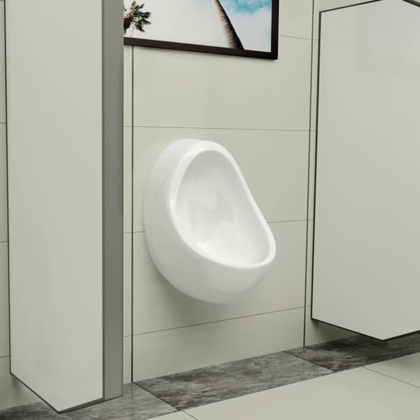 Urinaler - Living væghængt urinal med skylleventil keramisk hvid
