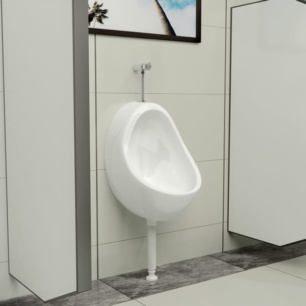 Urinaler - Living væghængt urinal med skylleventil keramisk hvid