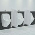 Miniatyrbild 1 av 2: Skiljevägg för urinal keramik vit