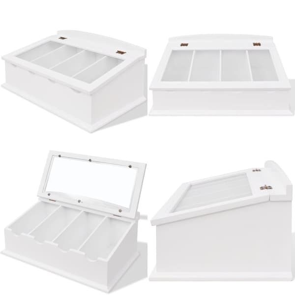 Bestikbakke i barokstil MDF hvid - Bestikbakke - Bestikbakker - Home & Living