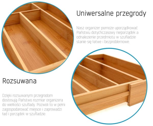 Udsparende skuffeorganisator