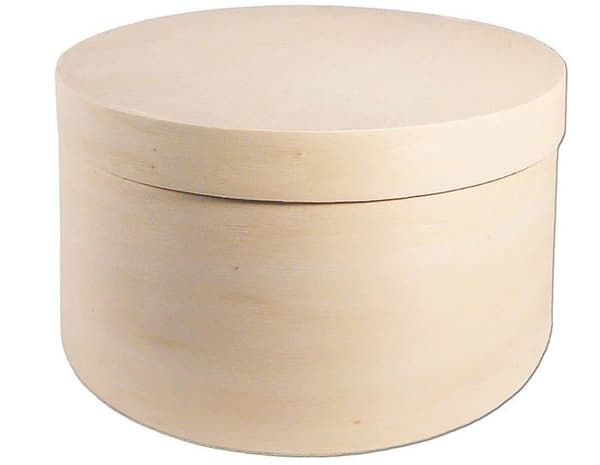 Innspiro tom ficka - 97057 - Rund ekträlåda 9 x 5 cm.