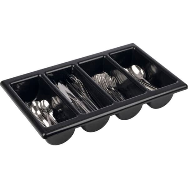APS Bestickbricka, GN 1/1, svart, Höjd 100 mm, Längd 530 mm, Bredd 325 mm