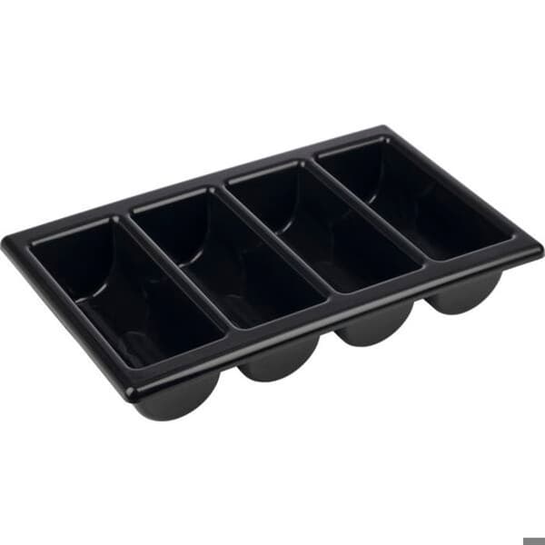 APS Bestickbricka, GN 1/1, svart, Höjd 100 mm, Längd 530 mm, Bredd 325 mm