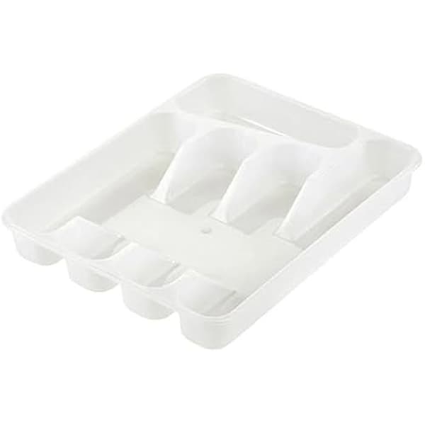 Bestickshållare - keeeper - Pablo - 5 fack - Transparent - 33,5 x 26,5 x 5 cm
