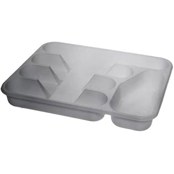Bestickshållare - Plast Team - One Size - Polypropen - 5 Fack - Vit