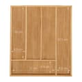 Miniatyrbild 5 av 6: Relaxdays Bestickningslåda, 5 fack, bambu, liten lådorganisatör för köksredskap, HLP 5 x 30 x 34 cm, natur