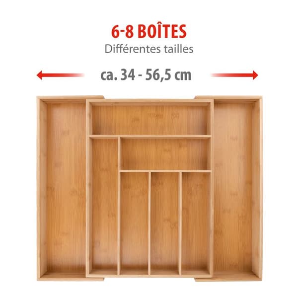 Bestickställ - Alpina - Bambu - Utsträckbar 34-56,5 cm - 6 fack - Ekologisk