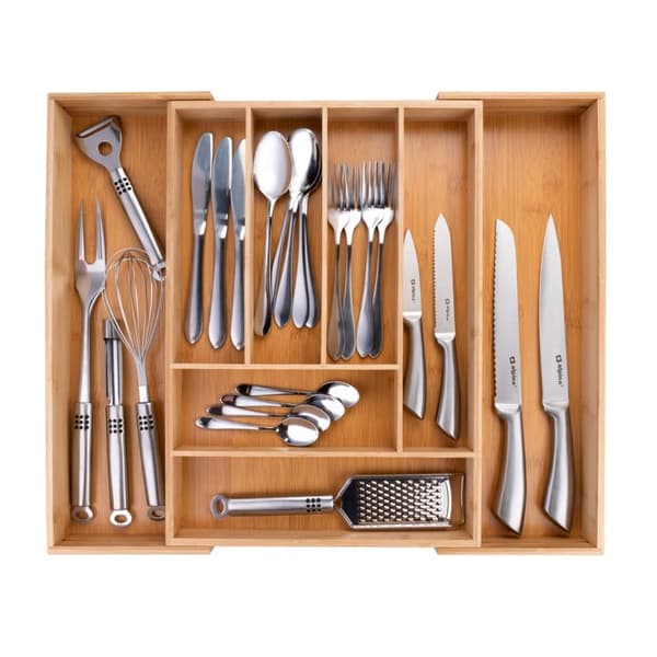 Bestickställ - Alpina - Bambu - Utsträckbar 34-56,5 cm - 6 fack - Ekologisk