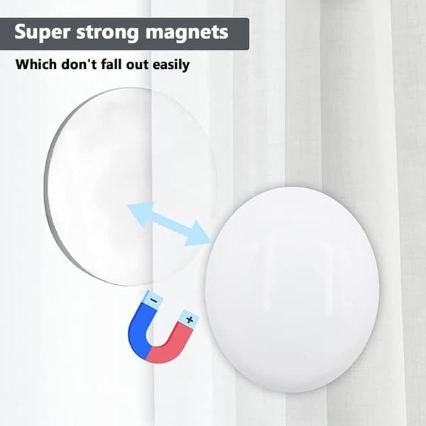 Magnetiska duschdraperivikter, Använd för viktat duschdraperifoder, flaggvikter, undvik att blåsa runt, Arbeta för draperier, bordsduk, flagga (vit)