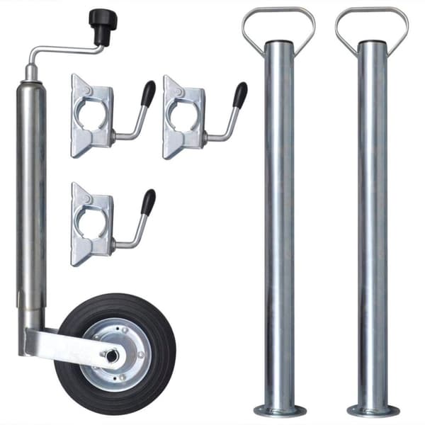 vidaXL 48 mm Støttehjul med 2 støtterør & 3 splitklemmer