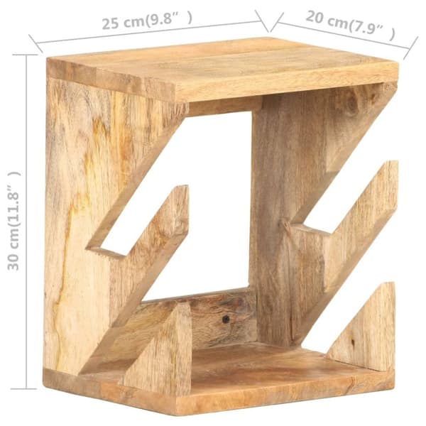 vidaXL Väggmonterad skateboardhållare 25x20x30 cm massivt mangoträ