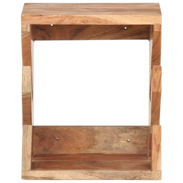 vidaXL Veggmontert skateboardstativ 25x20x30 cm heltre akasie