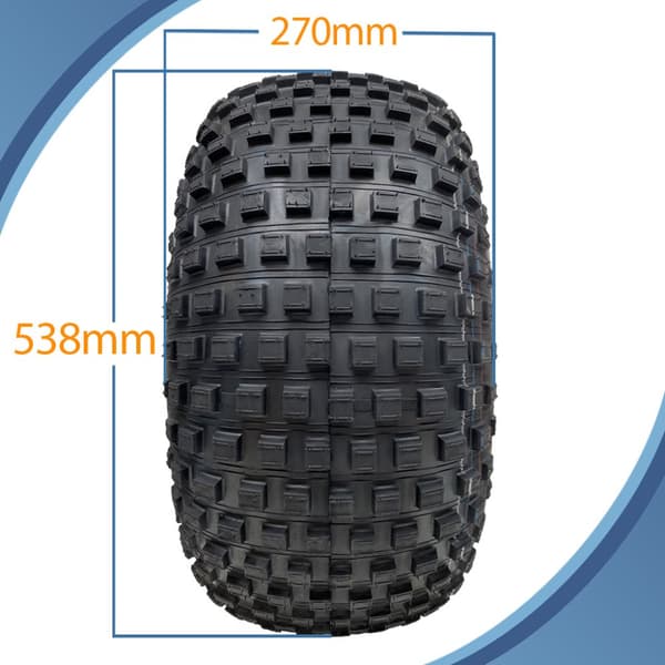 Dobbelt aksel - ATV quad trailer kit 620 kg kapacitet, 22x11.00-8 knobby hjul (ingen hi