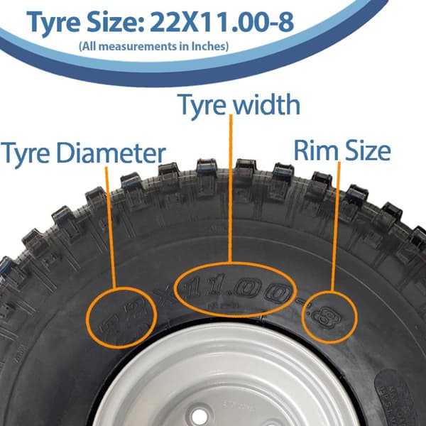 ATV quad trailer kit 22x11.00-8 knobby hjul 310kg kapacitet, aksler, hitch.