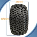 Miniatyrbillede 2 af 9: Sæt med 2 - 20x10.00-8 4ply P332 GRASS på 4/100 & nav & stubaksel 4/100 M12stud