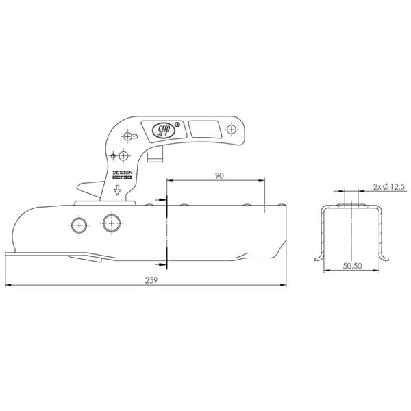 22x11.00-8 Utility ATV Quad Trailer Kit Hjul Axlar & Dragkrok P334 Kapacitet 750kg