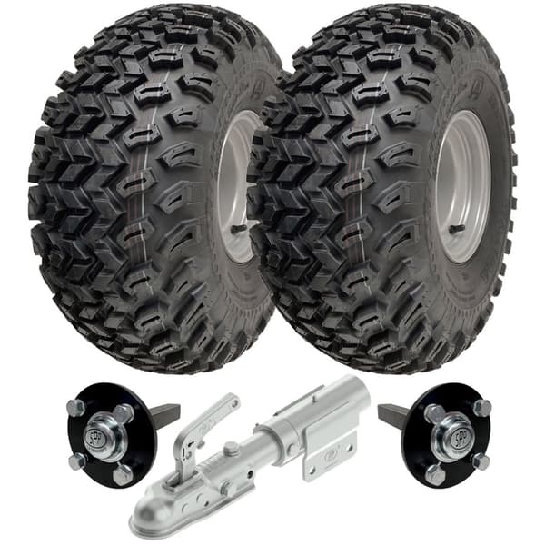 22x11.00-8 Utility ATV Quad Trailer Kit P334 Hjul Axlar & Svängbar dragkrok 900 kg