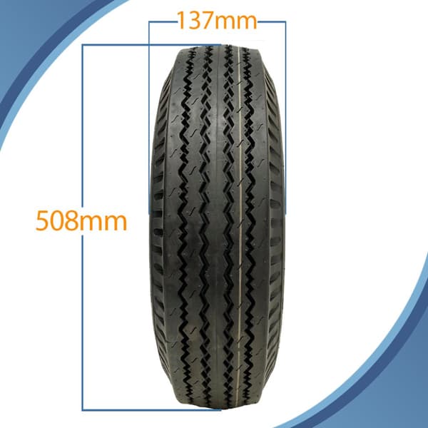 5.00-10 perävaunun pyörä, 4ply high speed road legal 100mm PCD vanne 355kg - 4 kpl sarja