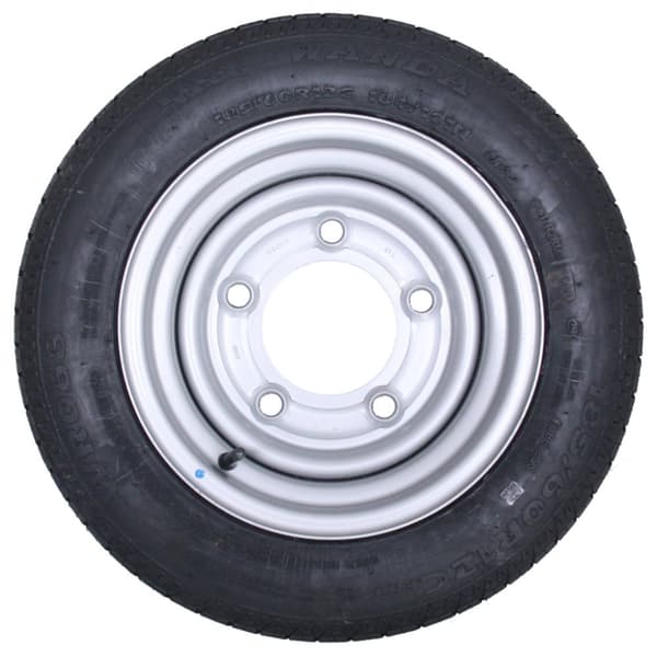 185/60 R12c Släpvagnshjul 5 dubbar 6,5 PCD Däck på fälg Brian James Ifor Williams