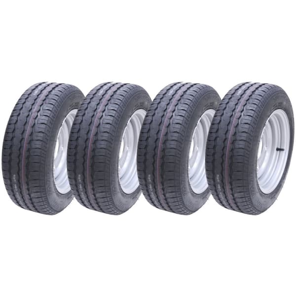 185/60 R12c Trailer Wheels 5 Stud 6.5 PCD Brian James Ifor Williams (set med 4)