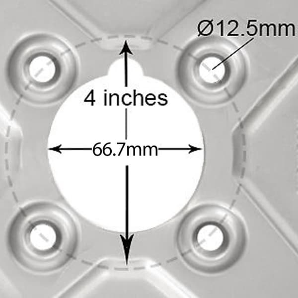 16.5x6.50-8 perävaunun renkaiden pyöräkokoonpano 4 tuuman PCD Journey Road Legal 355kg kuormitus
