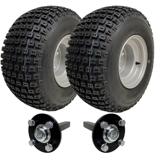 18x9.50-8 ATV Quad Trailer Kit Knobby Wheels Hub & Stub Axles 204kgs Capacity