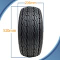 Pikkukuva 3 / 9: 20.5x8-10 perävaunun pyörät 4ply high speed road legal renkaat, 4 nastavanne - 2 kpl:n sarja.