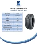 Pikkukuva 8 / 9: 20.5x8-10 perävaunun pyörät 4ply high speed road legal renkaat, 4 nastavanne - 2 kpl:n sarja.