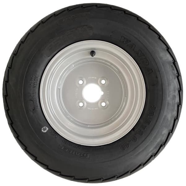 20.5x8-10 trailerhjul 8ply high speed road legal dæk, fælg med 4 knopper - sæt med 2 stk.