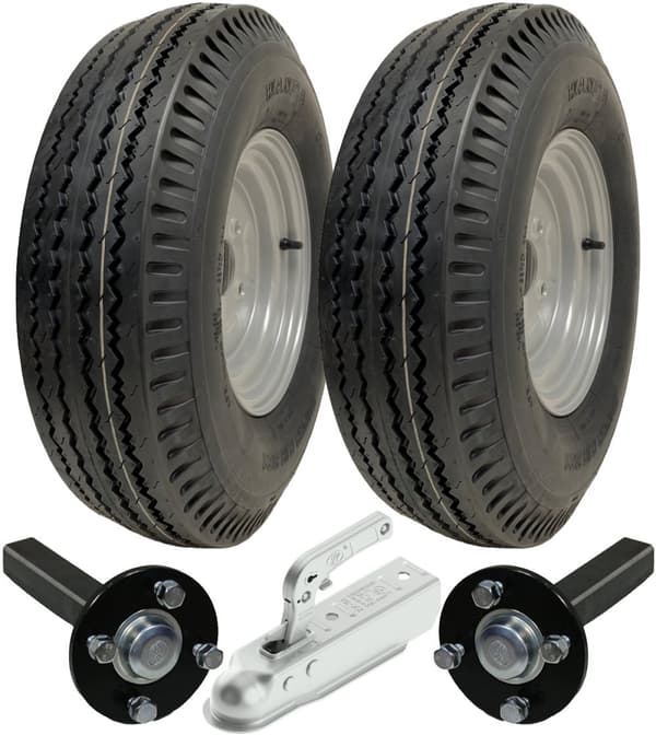 5.00-10 High Speed Trailer Kit Road Legal 500x10 hjul, aksler og anhængertræk 710 kg