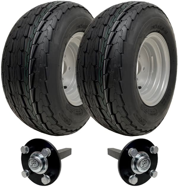 20.5x8.00-10 perävaunusarja High Speed Road Legal pyörät + napa ja akseli 750kgs
