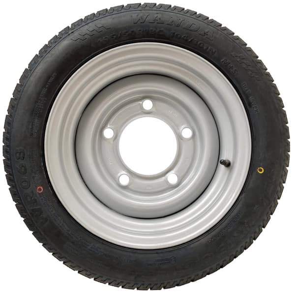 195/50R13C Trailerhjul 5 dubbar 6,5" PCD 165 Road Legal 900 kg Wanda WR068 Däck