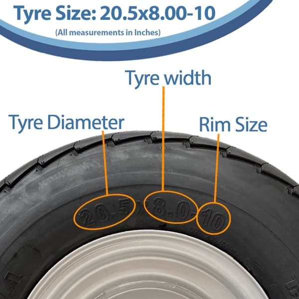 20.5x8.0-10 Twin Axle Trailer Kit Road Legal Wheels Hub & Stub Axles Hitch 750kg