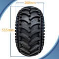 Pikkukuva 2 / 9: 22x11.00-8 Avoin keskus P308 ATV Trailer Kit Pyörät Akselit ja vetokoukku Kapasiteetti 310kg