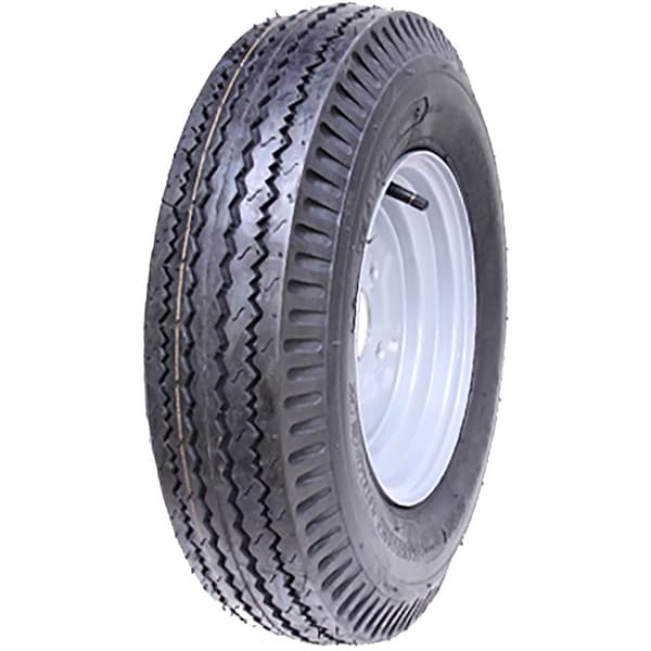 5.00-10 trailerhjul, 4ply, høj hastighed, vejgodkendt, 355 kg, 115 mm PCD