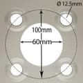 Pikkukuva 7 / 9: 5.00x10 Perävaunun rengas ja pyörä 4 nasta 100mm PCD 72N Kantavuus 355kg (3 kpl) (3 kpl)