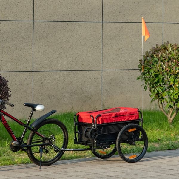 Rootz Transport Trailer & Handcart - Lastiperävaunu - Pyörän kärry - Smooth Ride - 130cm x 64cm x 64/103cm
