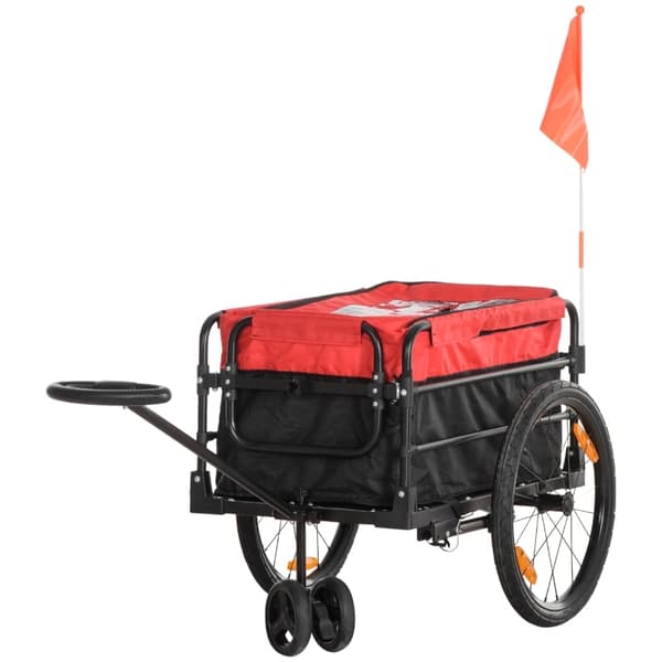 Rootz Transport Trailer & Handcart - Cargo Trailer - Cykelvogn - Glat tur - 130cm x 64cm x 64/103cm