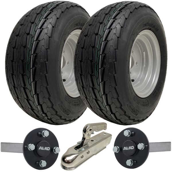 20.5x8.00-10 Trailer Kit High Speed Road Legal Wheels ALKO Hub & Stub Axle Hitch