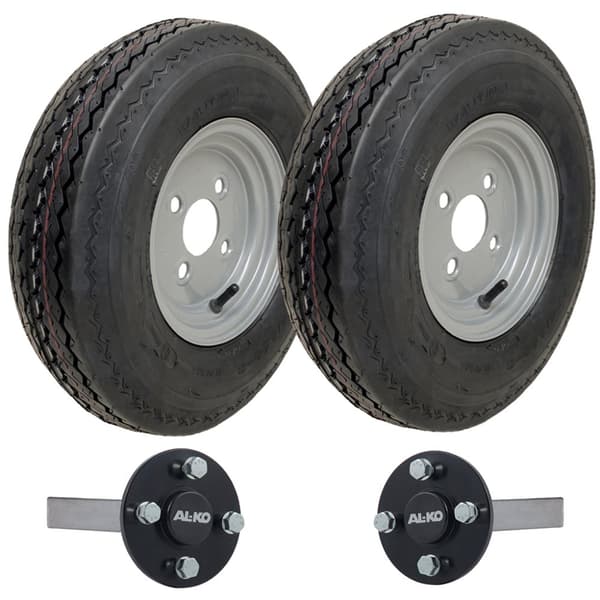 4.80/4.00x8 Trailer Kit 6ply hjul P811 4/100mm PCD ALKO nav og stubaksler 690kg