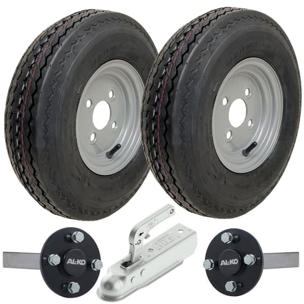 4.80/4.00-8 Trailer Kit High Speed Road Legal 6-ply hjul, aksler og træk 690 kg