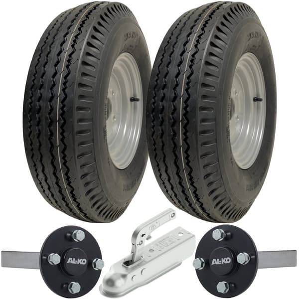 5.00-10 High Speed Trailer Kit Road Legal P802 Wheels ALKO Axles & Hitch 710kgs