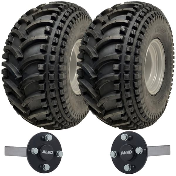 22x11.00-8 Open Centre P308 ATV Trailer Kit Hjul & ALKO-aksler 310 kg kapacitet