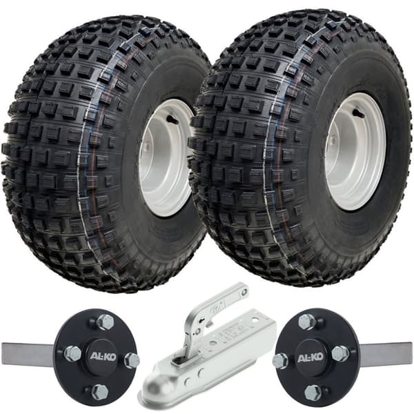22x11.00-8 Knobby ATV Quad Trailer Kit Hjul ALKO Axlar Dragkapacitet 310 kg