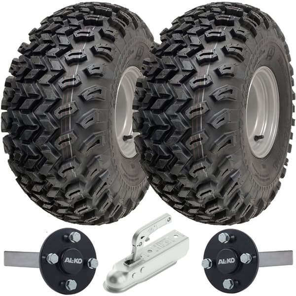 22x11.00-8 Utility ATV Quad Trailer Kit Hjul ALKO Aksler og anhængertræk Kapacitet 750 kg