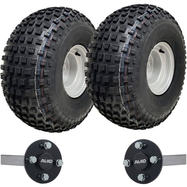 22x11.00-8 Knobby ATV Quad Trailer Kit P323 pyörät & ALKO akselit Road Legal 310kg