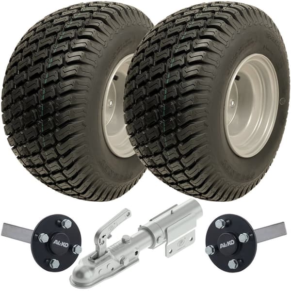 18x8.50-8 ATV Trailer Kit P332 Hjul ALKO Nav & Stubaksler Drejeligt træk 750 kg