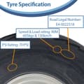 Miniatyrbild 6 av 9: 20.5x8.00-10 Trailerhjul 8ply 4 tum PCD Road Legal 605 kg (uppsättning om 3)