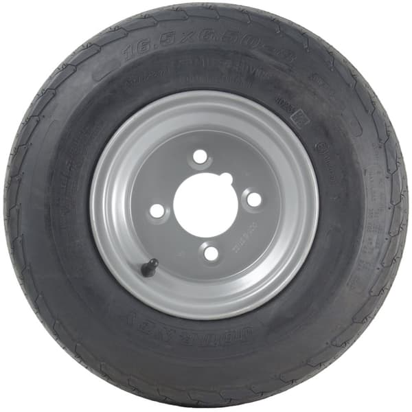 16.5x6.50-8 perävaunun renkaat Pyöräkokoonpano 4 tuuman PCD Road Legal 355kgs (2 kpl)